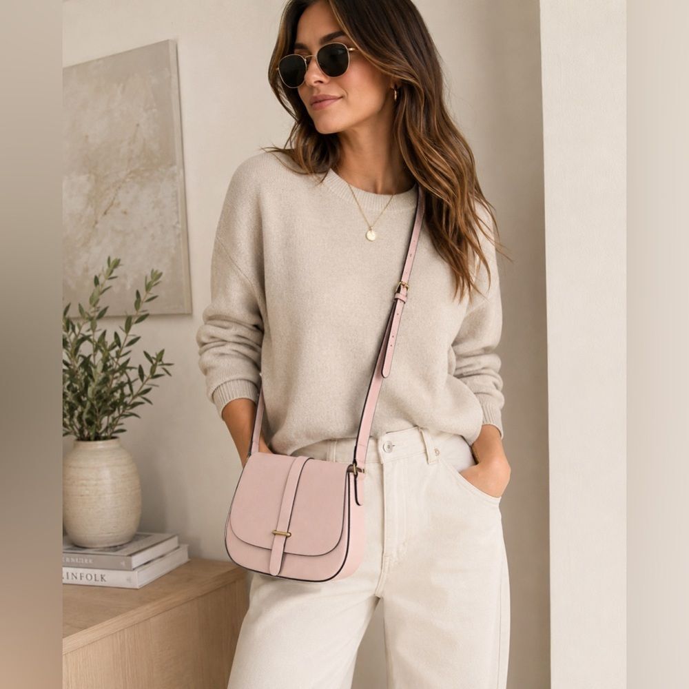 *Gap* Blush *Dusty Rose* Crossbody Purse  EUC